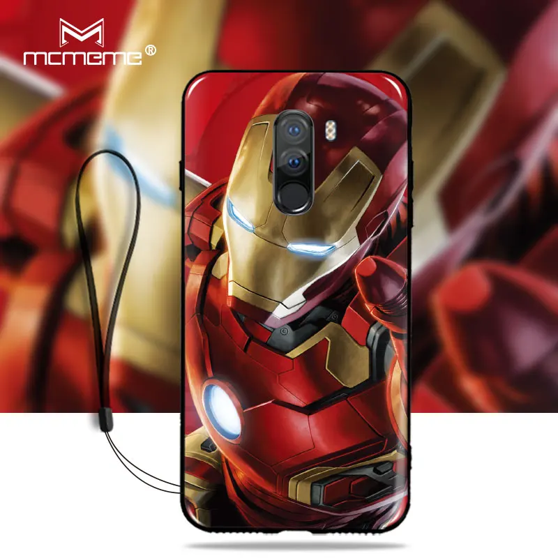 

Case for Xiaomi PocoPhone F1 Soft TPU Case Back Cover for Xiaomi Pocophone F1 Cartoon Iron Man Superman Batman Shell Cover