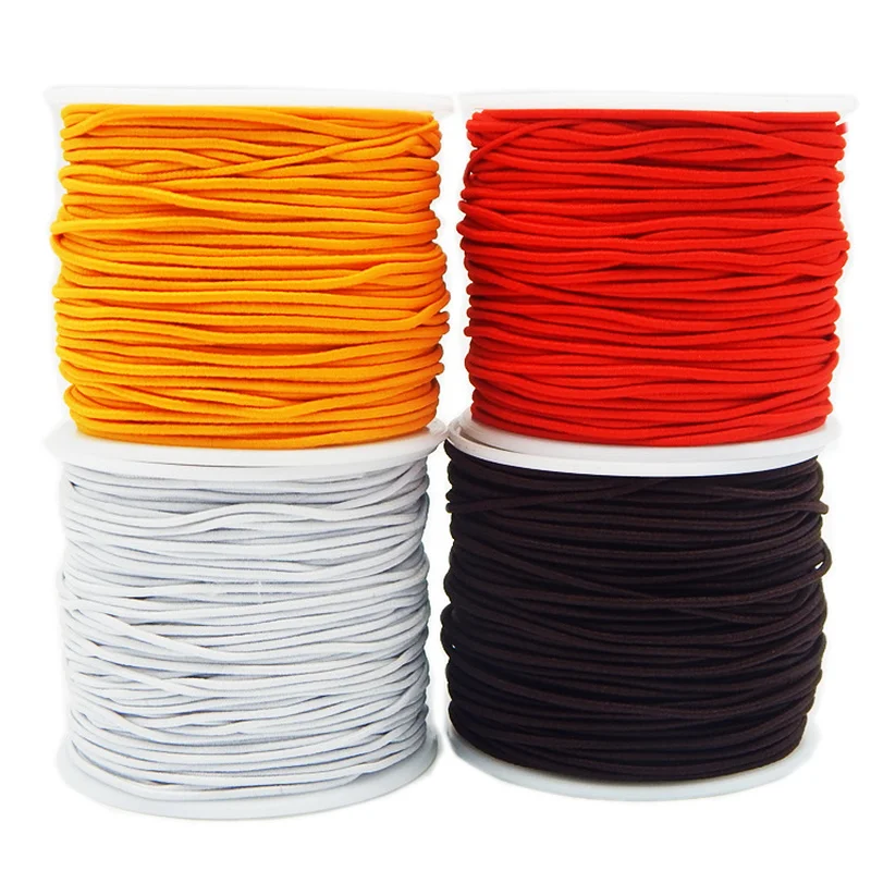 

1mm Round Elastic Cord with Nylon Outside Rubber Inside Finding Beading Stretch Thread for Jewelry Making 20m/roll BeadsBeading