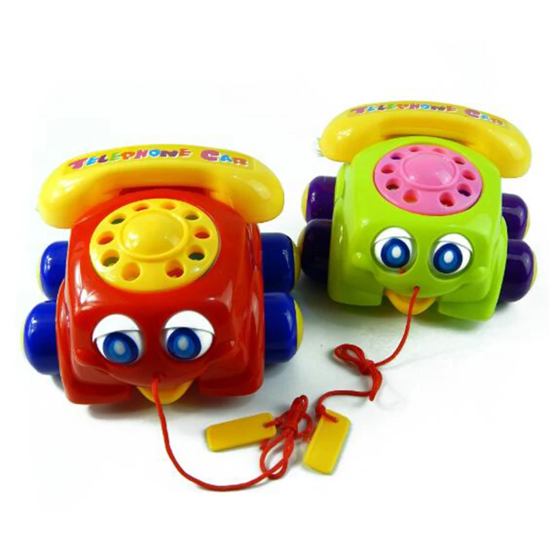 Забавная музыкальная игрушка случайного цвета, телефонная детская ходящая игрушка, базовые игрушечные телефоны