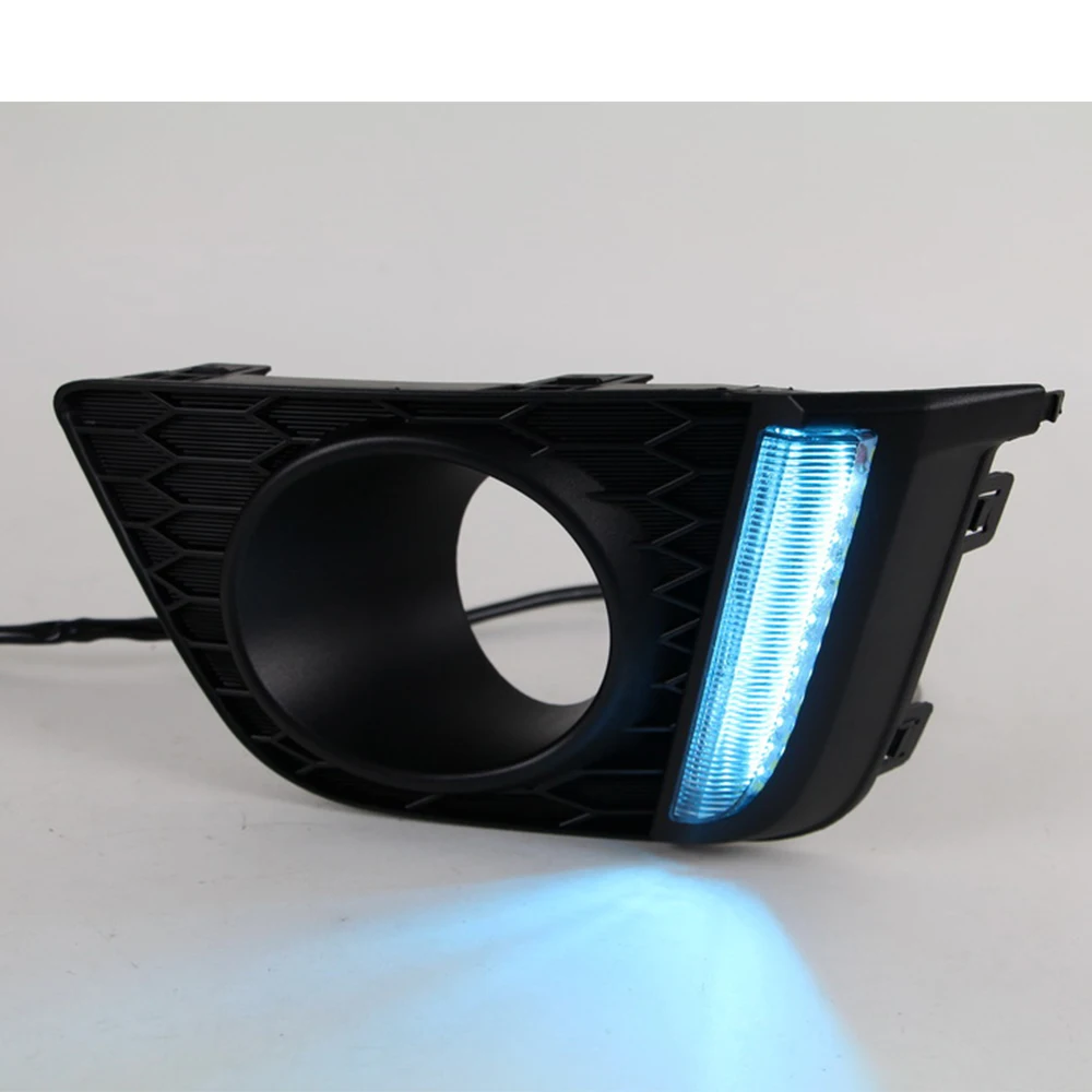 

Car LED DRL Kit for HONDA FIT 2014 2015 led Daytime Running Light Bar Daylight Fog lamps Turn Signal light for car fit led drl
