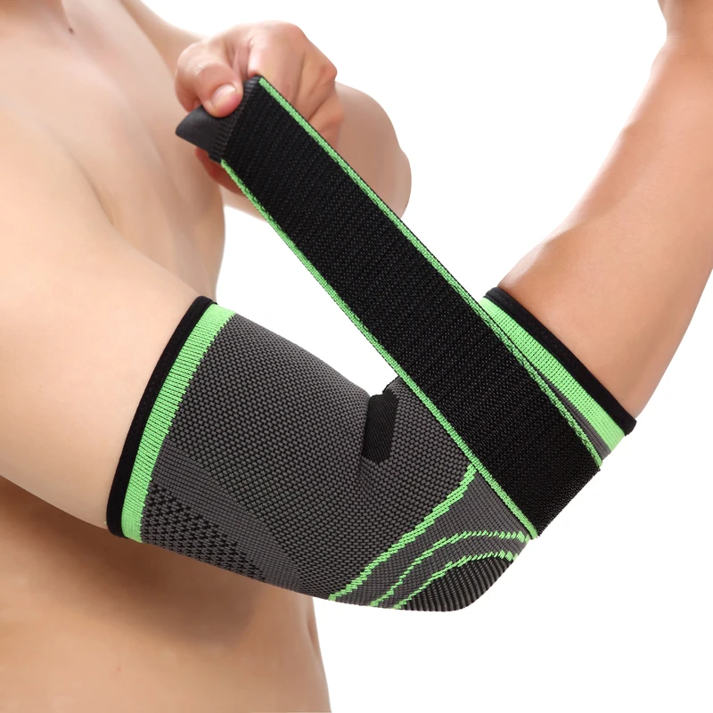 

New Elastic Bandage Gym Sport Compression Adjustable Elbow Protective Pad Absorb Sweat Basketball Tennis Arm Sleeve Warmer