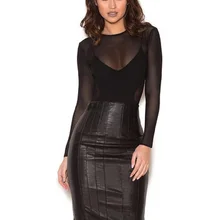 Женские Модные Черные Облегающие юбки-карандаш в винтажном стиле, Клубная одежда с заклепками и высокой талией, юбка миди из искусственной кожи