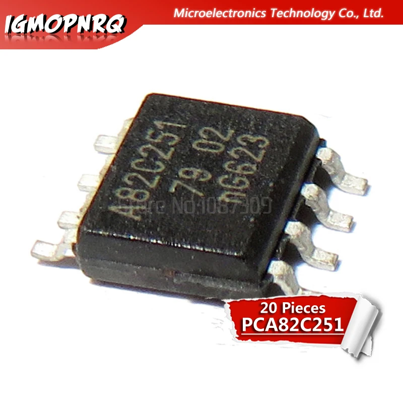 

20PCS free shipping PCA82C251 A82C251 82C251 SOP-8 CAN Interface IC CAN Xceive 275uA 5V new original