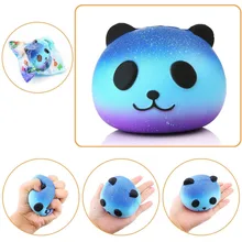 Jumbo 8CM Kawaii Emoji Colorful Face Panda Squishy Bread Slow Rising Fun Kid font b Toy