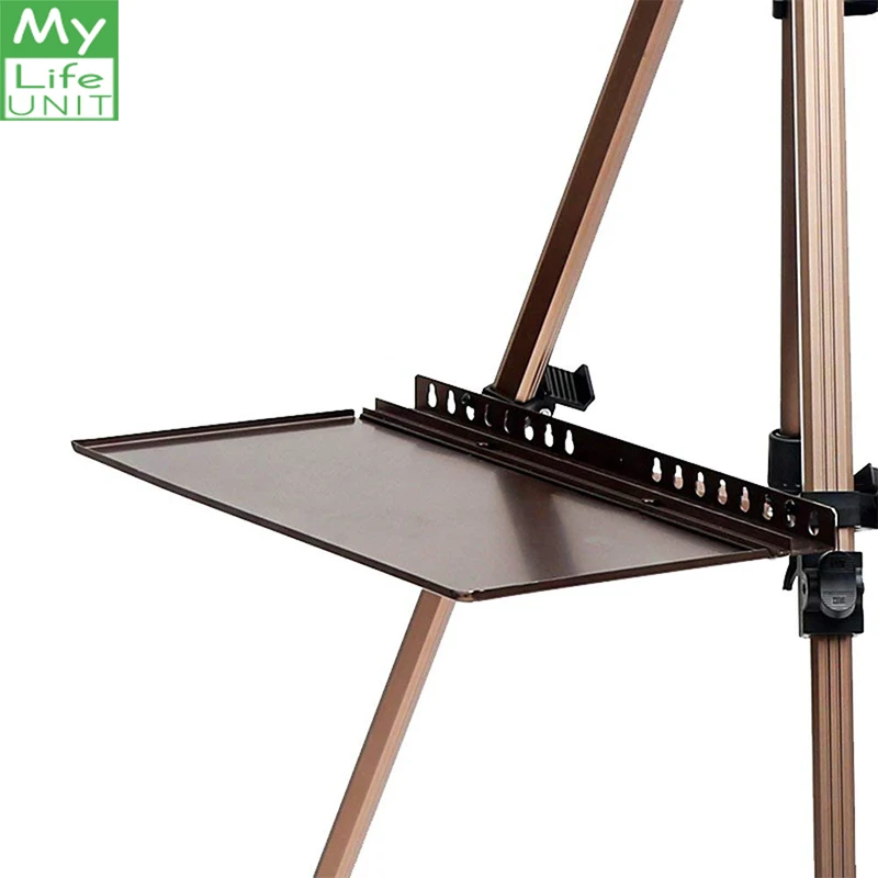 

MyLifeUNIT Aluminum Replacement Easel Tray Sketch Watercolor Gouache Sketch Easel Metal Tray Sketch placement shelf
