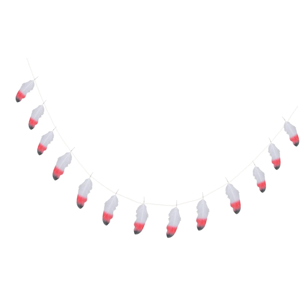 Feather Bunting Banner Garland DIY Wedding Party Decoration Photo Prop 