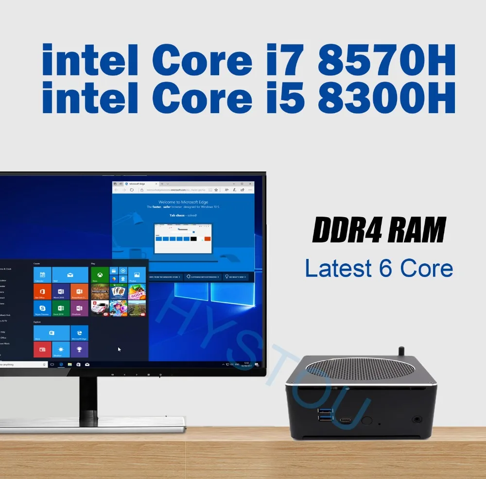 

6 Core i7 8750H mini pc 12 Thread Mini computer Windows 10 License intel Core i5 8300H Max 32GB RAM Mini DP port Nvme Gaming PC