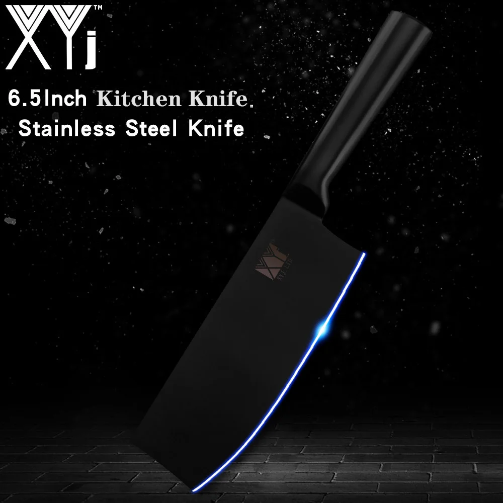 XYj ножи из нержавеющей стали японские кухонные ножи шеф-повара ультра острое лезвие сантоку Мясник хозяйственный нож кухонные инструменты - Цвет: 6.5 inch Nakiri