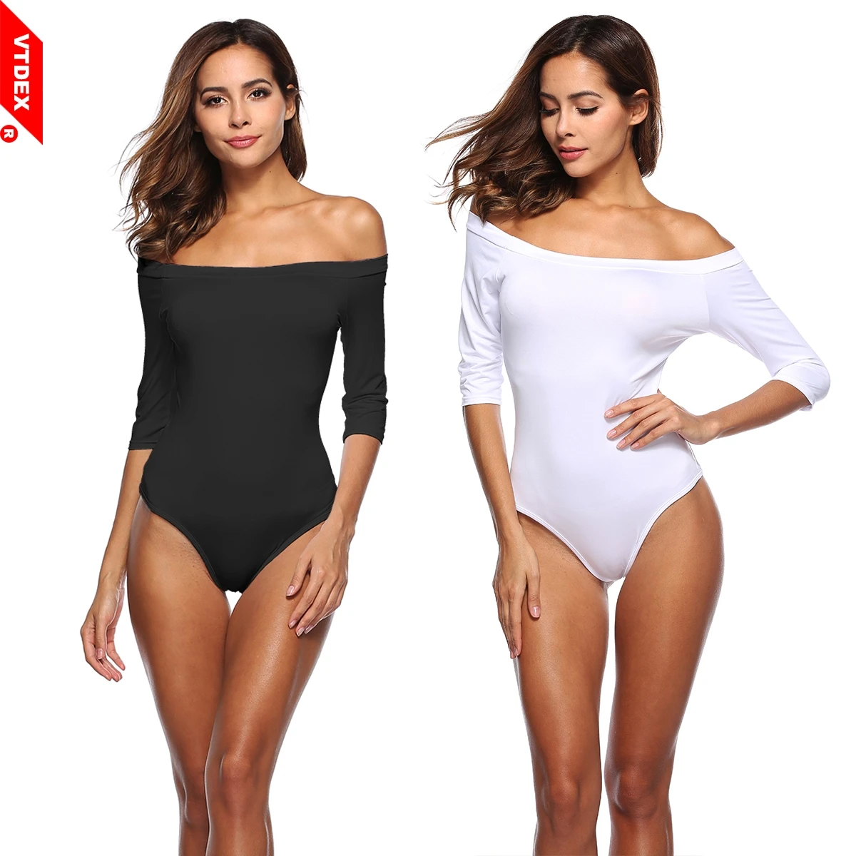 off the shoulder long sleeve swimsuit
