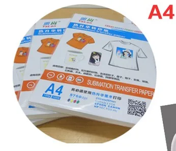 

Sublimation Heat Transfer Paper for non-cotton material A4 size 100pcs