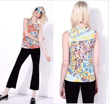 

The new women's Italy fashion vest T-shirt with stretch slim slik Jersey T-shirt free shipping