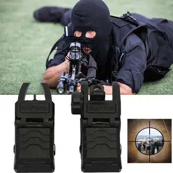 

Magorui Tactical Flip up Sight Front Rear Sight Backup Sight Rapid Rifle RTS Sight