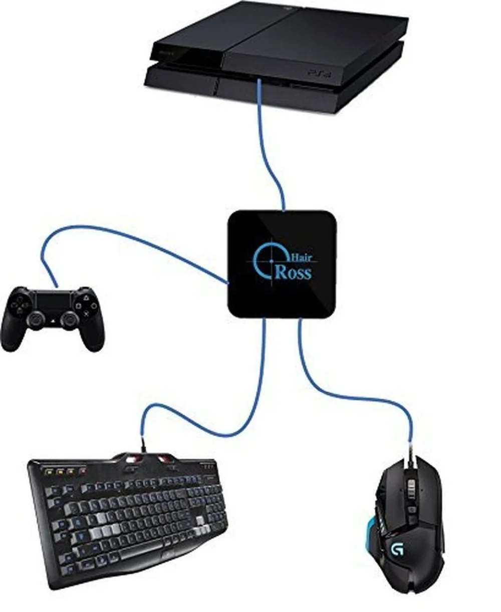  Reasnow CrossHair Keyboard Mouses Converter Controller Adapter for PS4/PS3/Xbox One/Xbox 360 for Ni
