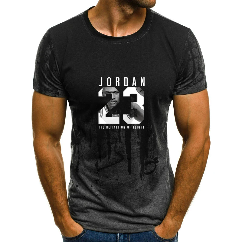 Новинка, летняя популярная мужская футболка Jordan 23, мужские камуфляжные футболки с круглым вырезом и модным принтом, 23 хип-хоп футболки, мужская одежда, повседневный Топ