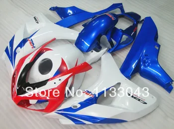 

100%Fit injection Fairings for HONDA CBR1000 06 07 CBR1000 RR 2006 2007 CBR 1000RR 06 07 fairing kits red white blue Freecustom