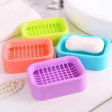 2 шт. два яруса из пластика контейнер мыло блюдо держатель для хранения коробка принадлежности для ванной Прямая