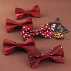 Для мужчин красный галстук-бабочку Новая Мода смокинг лук Галстуки для жениха свадебные бабочка галстук Для мужчин S Бизнес партии подарок