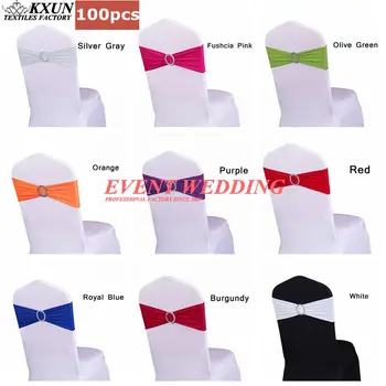 

Best Quality Spandex Lycra Wedding Chair Cover Sash Band With Buckle For Wedding Party Birthday Chair Decoration Chair Sash
