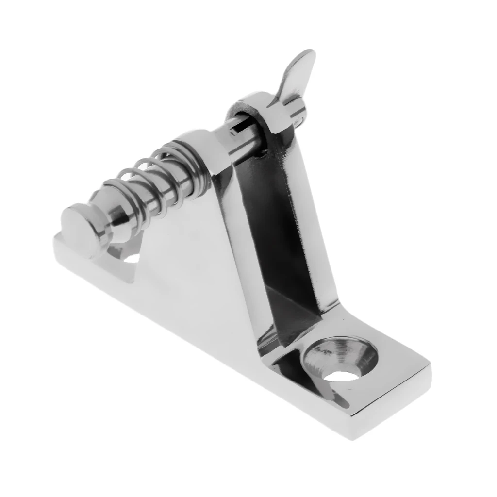 

Marine Boat Canopy Cover Deck Hinge Mount for Bimini Top Fitting 316 Stainless Steel with Removable Quick Release Pin