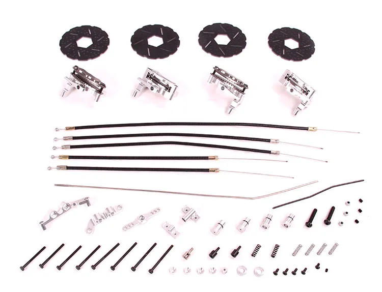 4 Wheels cable brake set  For 1/5 HPI rovan kingmotor Baja 5B 5T 5SC rc car parts