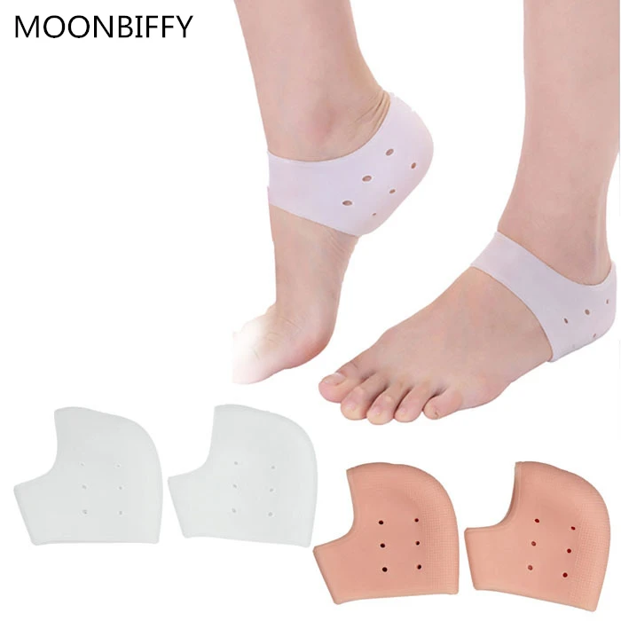 

Fisioterapia Tacones Heel Pads Pain Crack Relief Protetor de Calcanhar Silicone Gel Plantar Fasciitis Heel Cushion Support Socks