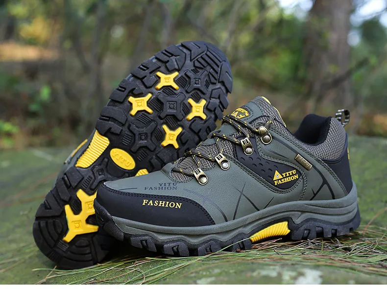 Men Hiking Shoes Waterproof Anti-Skid Outdoor Trekking Shoes High Quality Climbing Sneakers Man Sports Shoes Plus Size 39~47 (17)