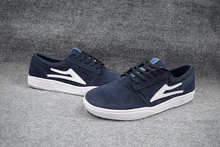 Size 5 10 Teenagers skateBoard Shoes LAKAI DARK blue Anti Fur Boy Hard Wearing Deck Shoes