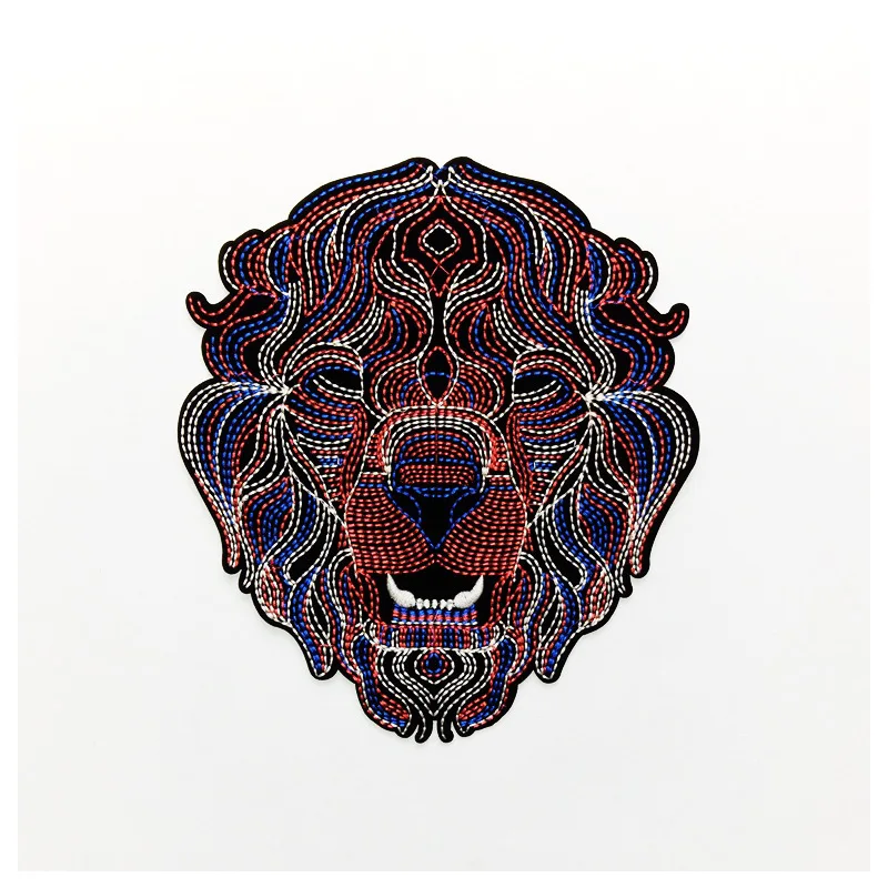 

1Piece Spot Lion Head Embroidery Cloth Large Decoration Personality Patch Clothes Patterns Embroidery 25cm*22cm