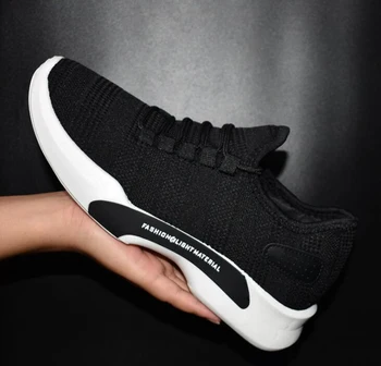 

Spring and Summer New Mesh Flknit Cotton Men's Shoes Fashion Lightweight Breathable Trend Set Foot