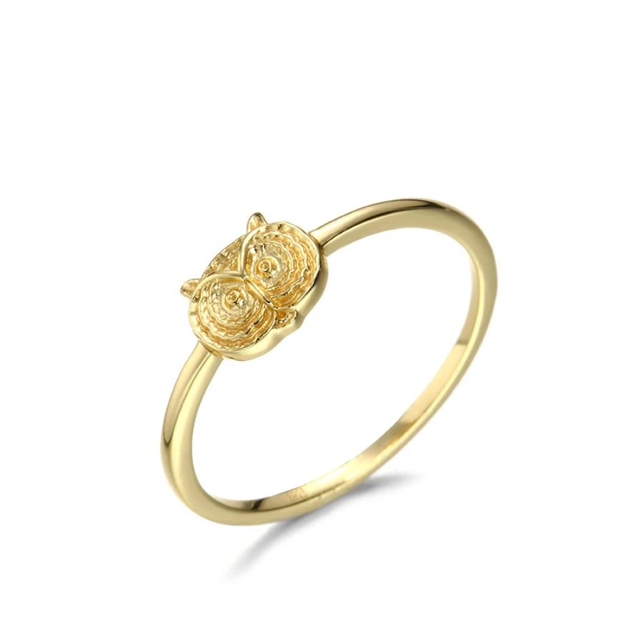 2019 Owl 14K Gold Rings No Stones Panel Cock Ring Size 5 6 8 11 Sets