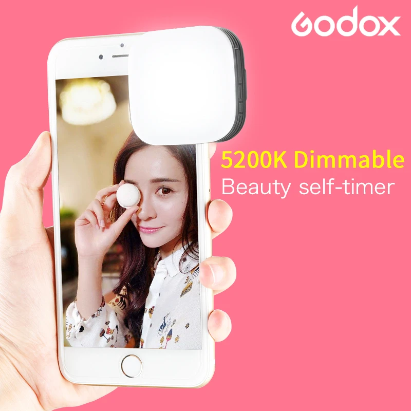 Najtaniej Godox M32 LED Selfie Smart Clip flash speedlite z wbudowanym akumulatorem litowo jonowym jasność regulowana dla iPhone Xiaomi
