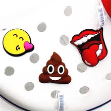 Горячая Распродажа, 1 шт., украшения для обуви, 3D сексуальные/фекалии/Blow a kiss стильные туфли, очаровательные забавные туфли, аксессуары для детей, подарки