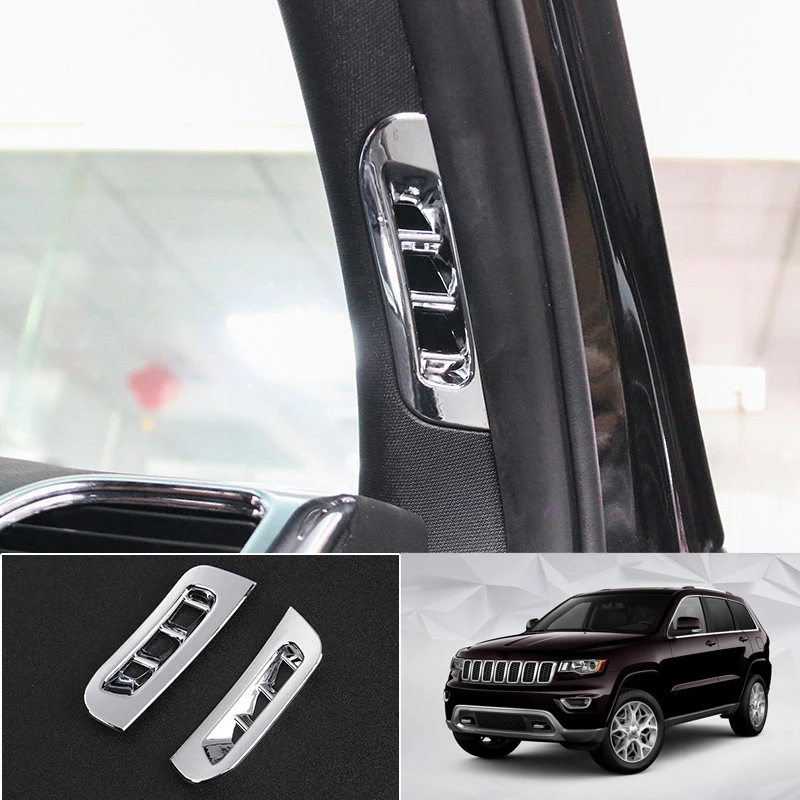 Подходит для Jeep Grand Cherokee 2011-2018 ABS столб вентиляционное отверстие Выход Обложка отделка 2 шт. автомобиль-Стайлинг планки аксессуаров