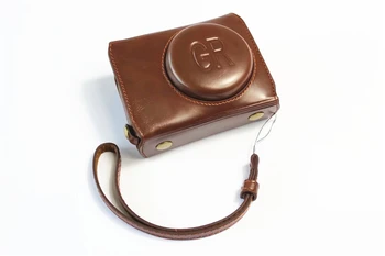 

New Luxury PU Leather Video camera case bag For Ricoh GRIII GR3 GR-3 Wrist strap Open battery 3 Color