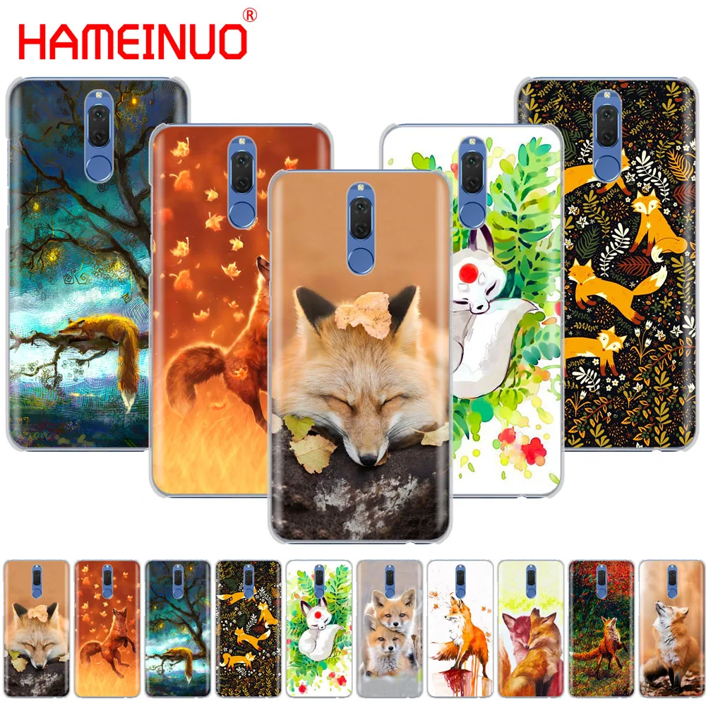

HAMEINUO Cute Fox In Autumn leaves forest phone Case for Huawei NOVA 2 2S 3e PLUS LITE p smart 2018 enjoy 7s mate 7 8 9 10 pro