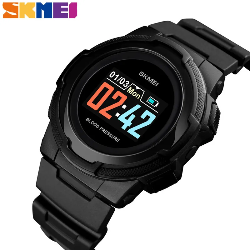 SKMEI Bluetooth Sport Smart Watch Men Heart Rate Blood Pressure APP Call Reminder Remote Camera Waterproof Women Digital Watch