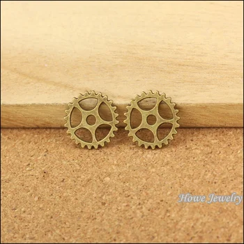 

Wholesale 60 pcs Antique bronze Steampunk Gear Pendant Alloy DIY Fashion charm Bracelet Necklace Jewelry Accessories 10088