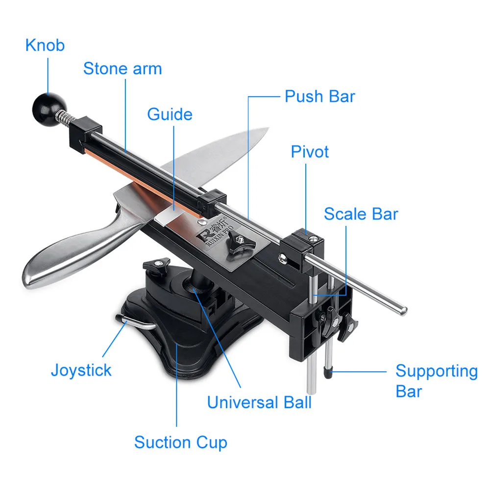 Ruixin Pro II Sharpener Update Chefs Professional Best Kitchen Sharpening Knife Sharpener System Fix-angle 4 whetstones Best Promotion 4