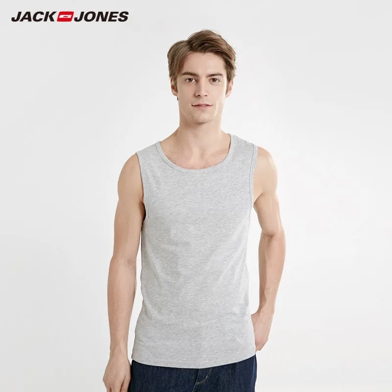 JackJones Мужская эластичная хлопковая Футболка вязаная майка с бретельками одежда