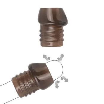 Préservatifs réutilisables en Silicone manchon de pénis anneaux de gland Extender avec anneau de prépuce de fil pour l'élargissement de la bite masculine