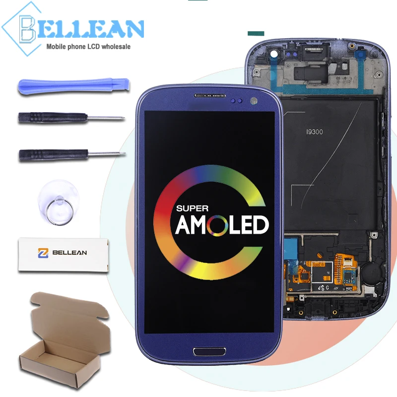 

Catteny 4.8inch For Samsung Galaxy S3 Lcd I9305 I9301 Display Touch Screen Digitizer Assembly I9300 Lcd Screen With Middle Frame