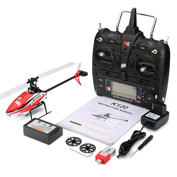 New Arrival XK K120 Shuttle 6CH Brushless 3D6G System RC Helicopter RTF