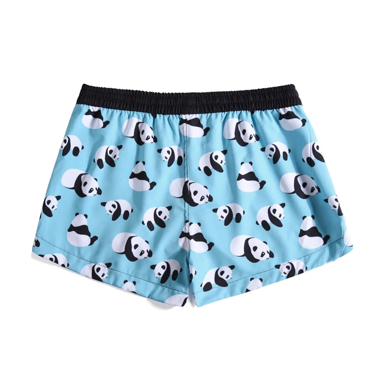 Quick-drying Shorts Beach Womens Panda Printed Drawstring Elastic Tape Loose Board Shorts Bermuda 2019 Summer Holiday Seaside Quick-drying Shorts Beach Womens Panda Printed Drawstring Elastic Tape Loose Board Shorts Bermuda 2019 Summer Holiday Seaside