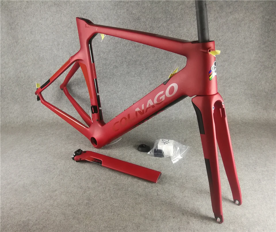 Clearance Red NJRD Colnago Concept Carbon Matte Complete Bike Full Bicycle With R7000 R8010 Groupset For Sale 4