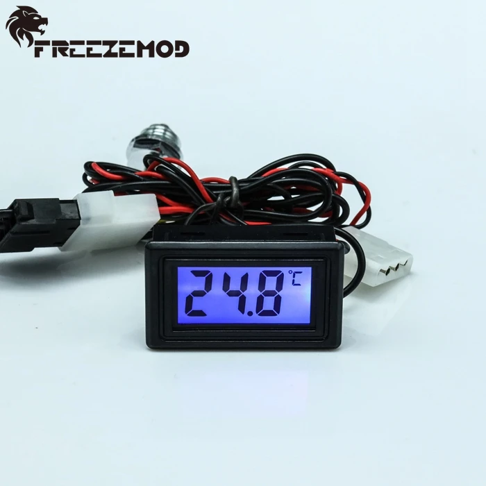 

FREEZEMOD Digital thermometer with temperature sensor sealing lock computer water cooling. WDXS-DTD