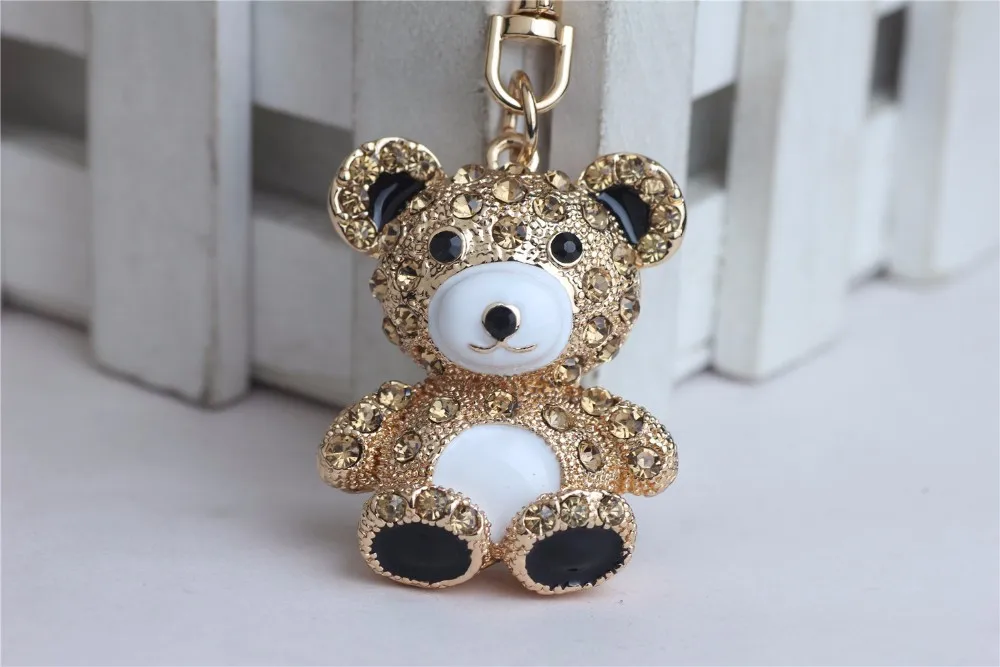 Rhinestone Teddy Bear Keychain 2024