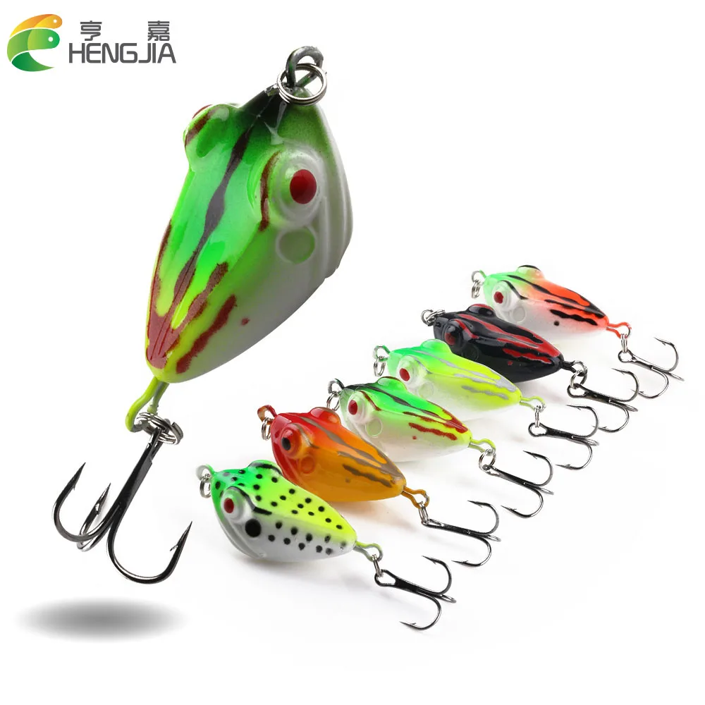 

1pcs 4cm 6g hard top water frog fishing lures salmon snakehead trout catfish fishing baits pesca fishing tackles