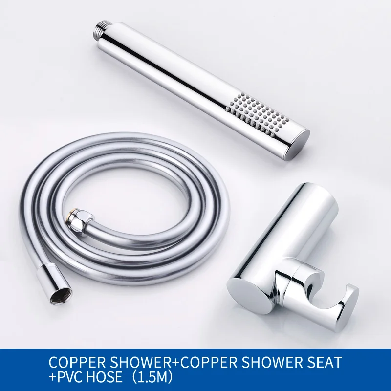Brass Hand Shower Chrome Hand Held Shower Set with Holder and Hose Wall Mount Hold Head for shower head