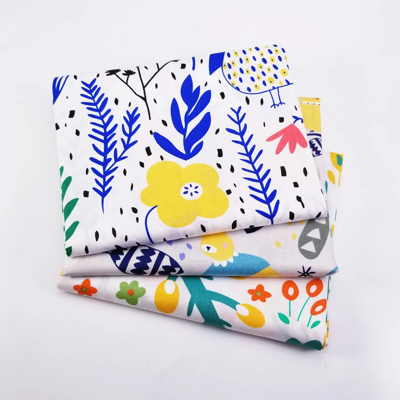 

100% Cotton Fabric Multi Pattern Printing Series Fat Quarter Bundle Quilting Patchwork Sewing Clothes 3pcs/lot Optional 40X50cm