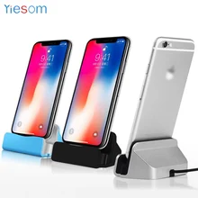 YIESOM док-станция зарядное устройство для синхронизации данных зарядная настольная подставка с usb-кабелем для iPhone XR XS Max X 8 7 6 6S Plus SE 5S